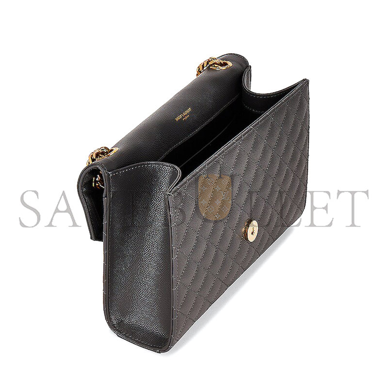 YSL ENVELOPE MEDIUM IN QUILTED GRAIN DE POUDRE EMBOSSED LEATHER 600185BOW971112 (24*17.5*6cm)